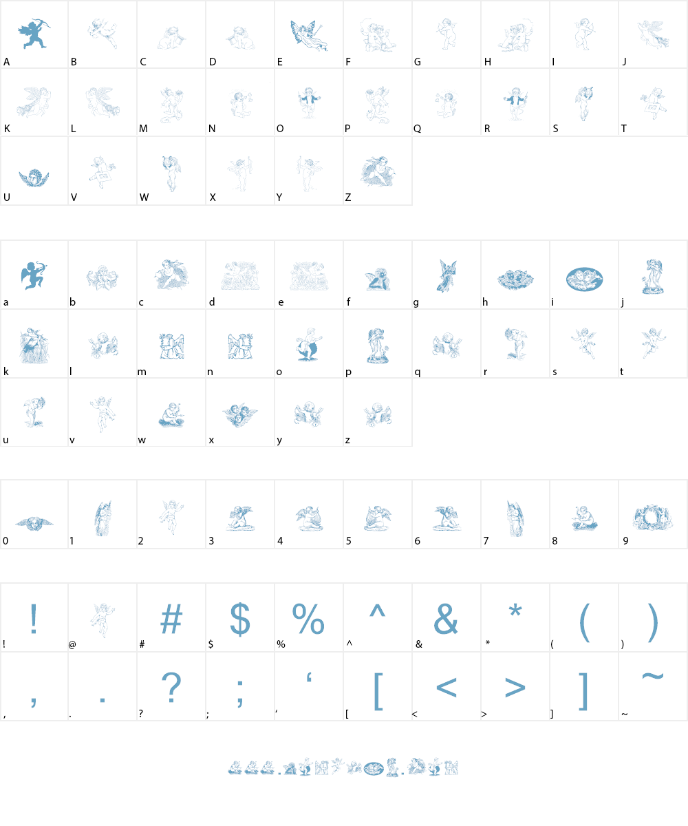 Angels Free Font Character